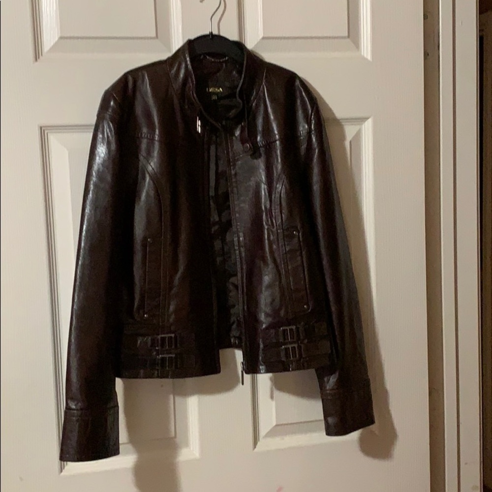 Desa brown leather jacket